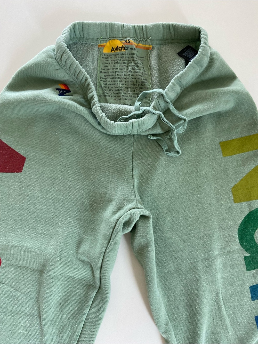 AVIATOR NATION SET Hoodie (Small) + Logo Sweats (XS) in Sage Green 🌈 - Picture 9 of 17